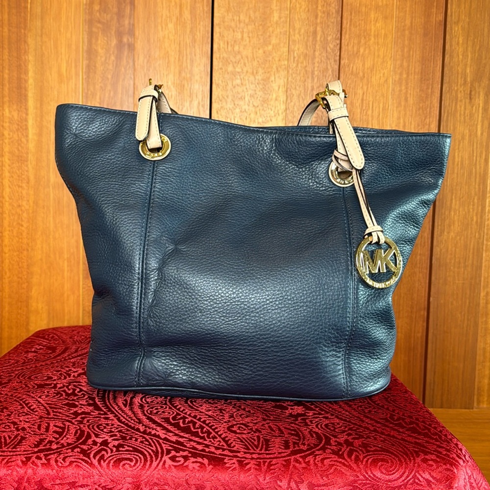 Michael Kors Navy Blue Tote Bag